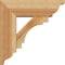 Ekena Millwork Merced Traditional Rough Sawn Bracket w/ Offset Brace, Western Red Cedar, 6"W x 16"D x 16"H BKT0604X16X16MRC01RWR - alternate 2